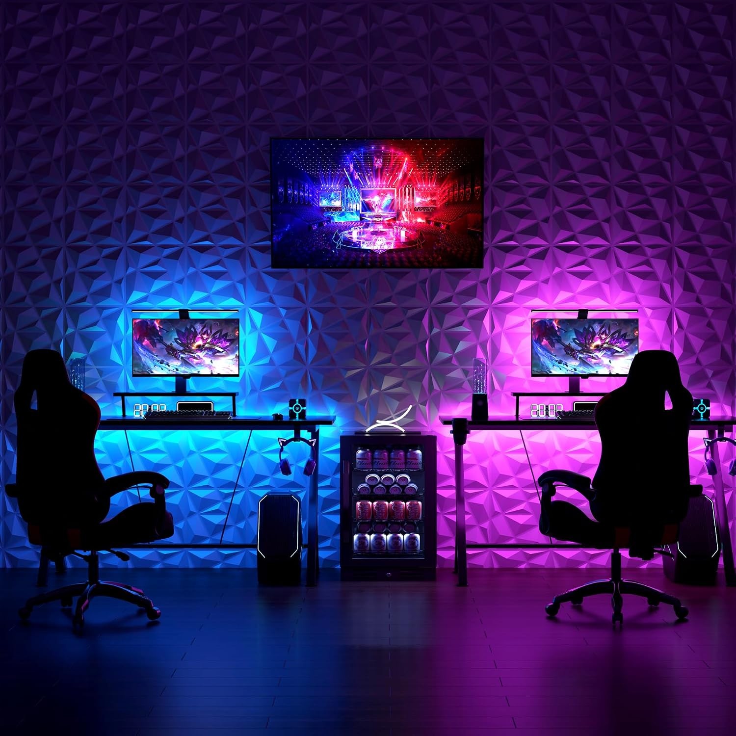 33 Pack 3D Wall Panels Modern Diamond Textured Design Interior Wall Decor in