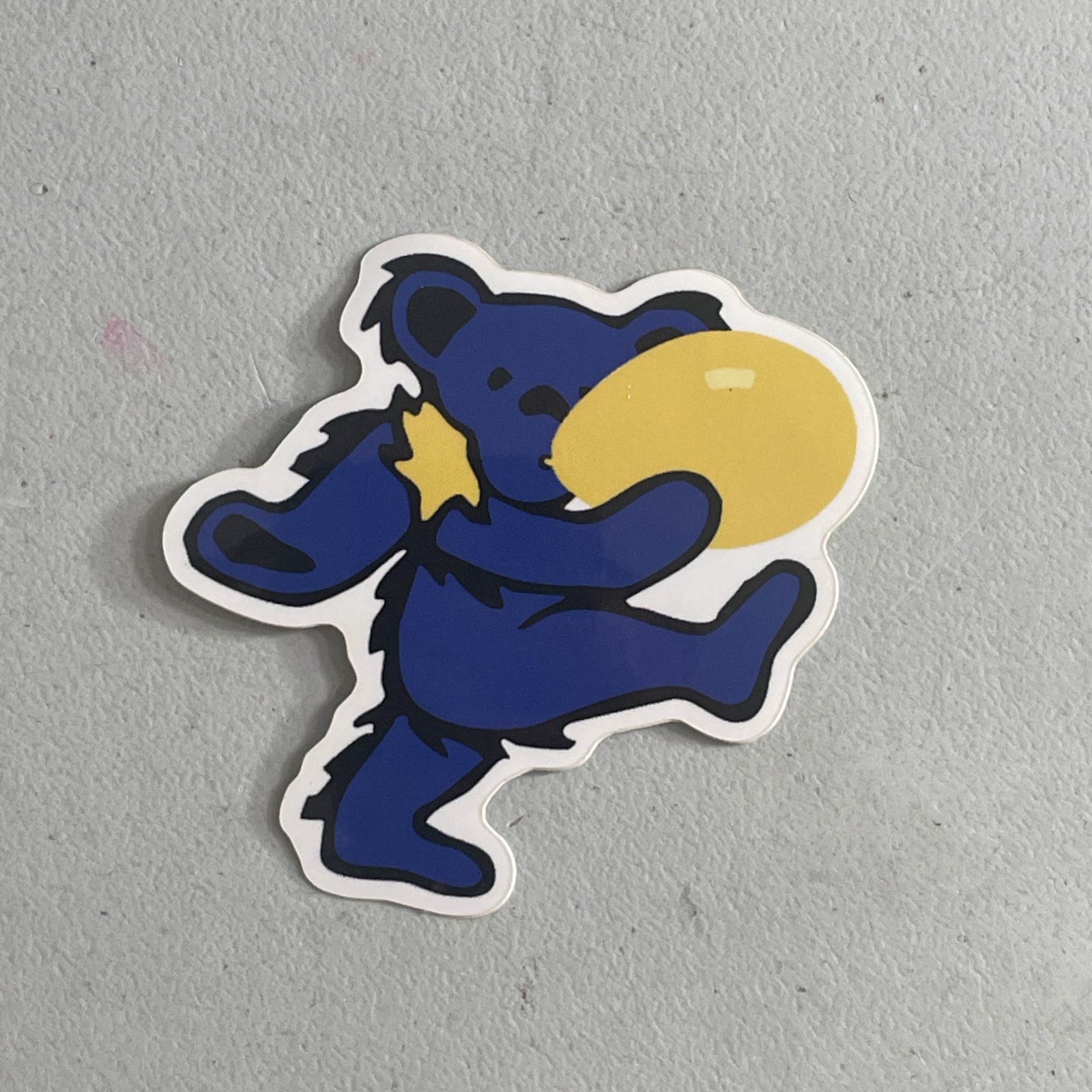 Grateful Dead Blue Dancing Bear w/ Yellow Balloon 3" Decal Sticker