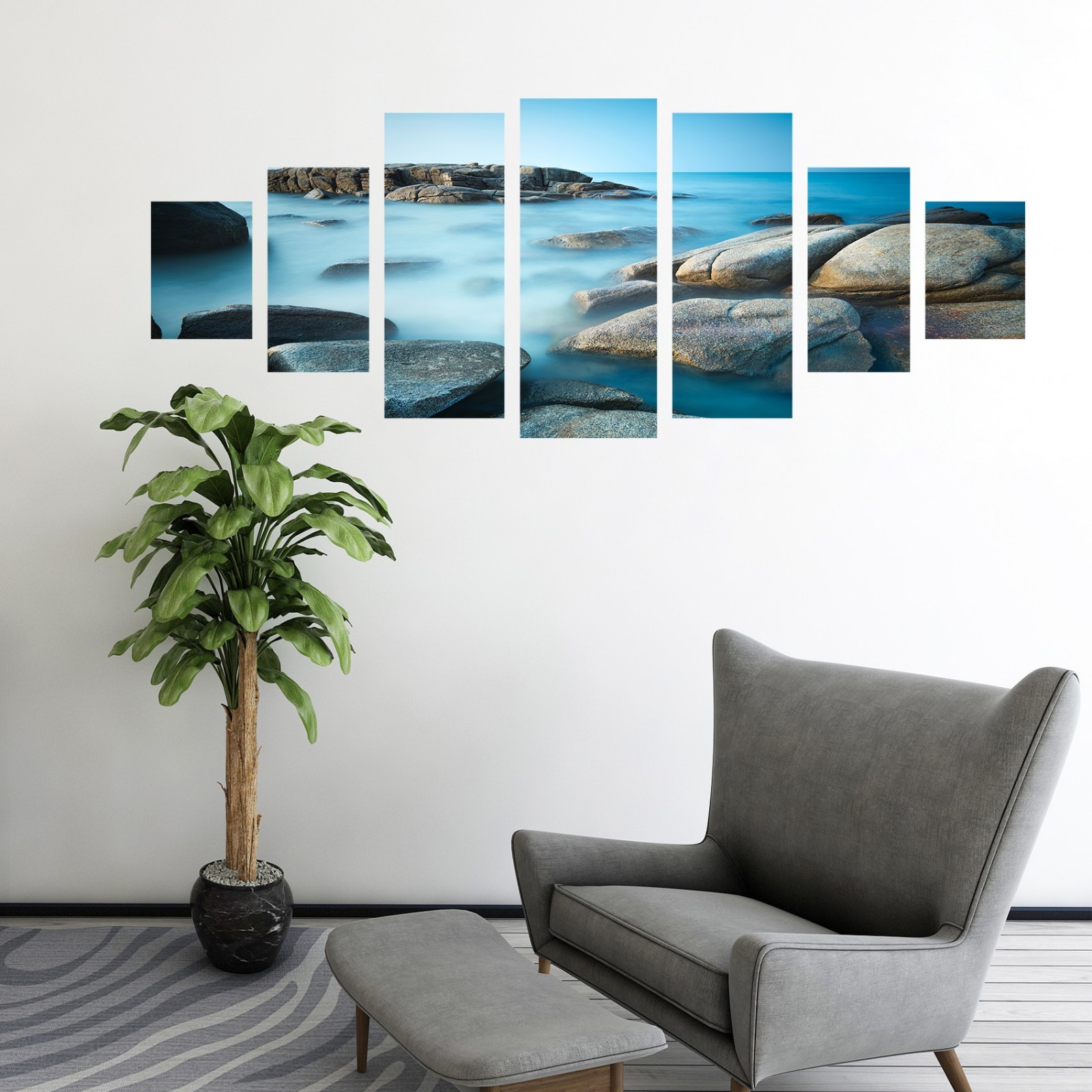 3D Stone River 76 Unframed Print Wall Paper Decal Wall Deco Indoor AJ Jenny