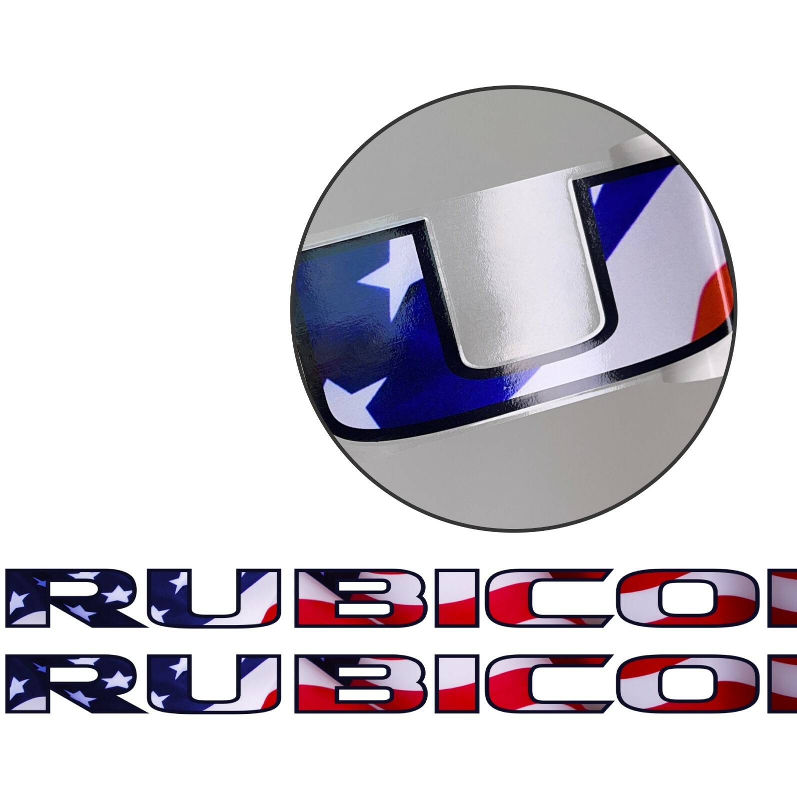 Hood Graphic Decals Stickers fit Wrangler Rubicon Jeep(2007-2022) Flag -Set of 2