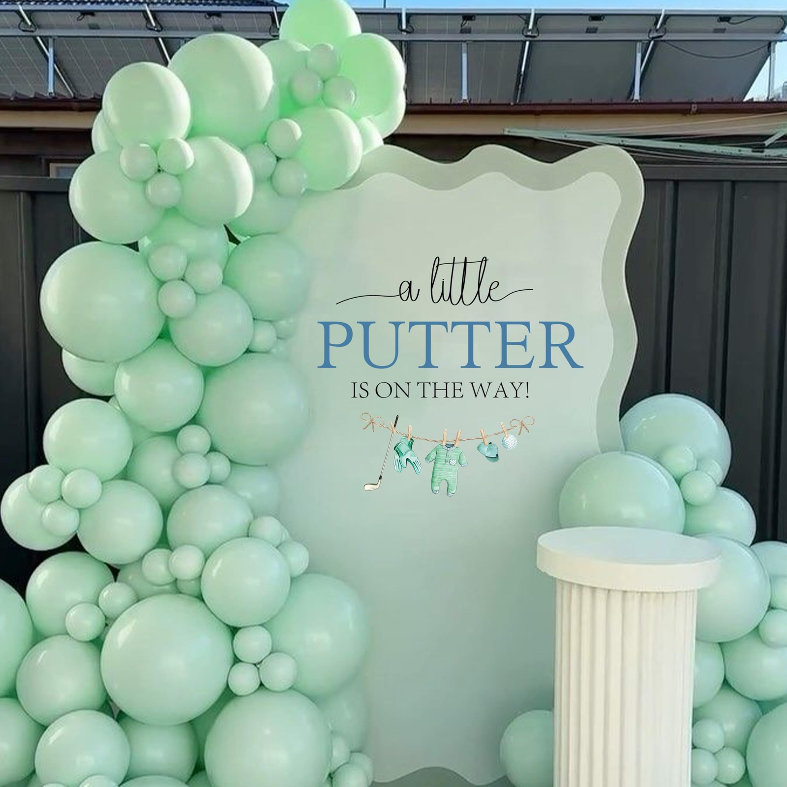 A Little Putter is on The Way Decal – Sport and Golf Theme Baby Shower Sign W…