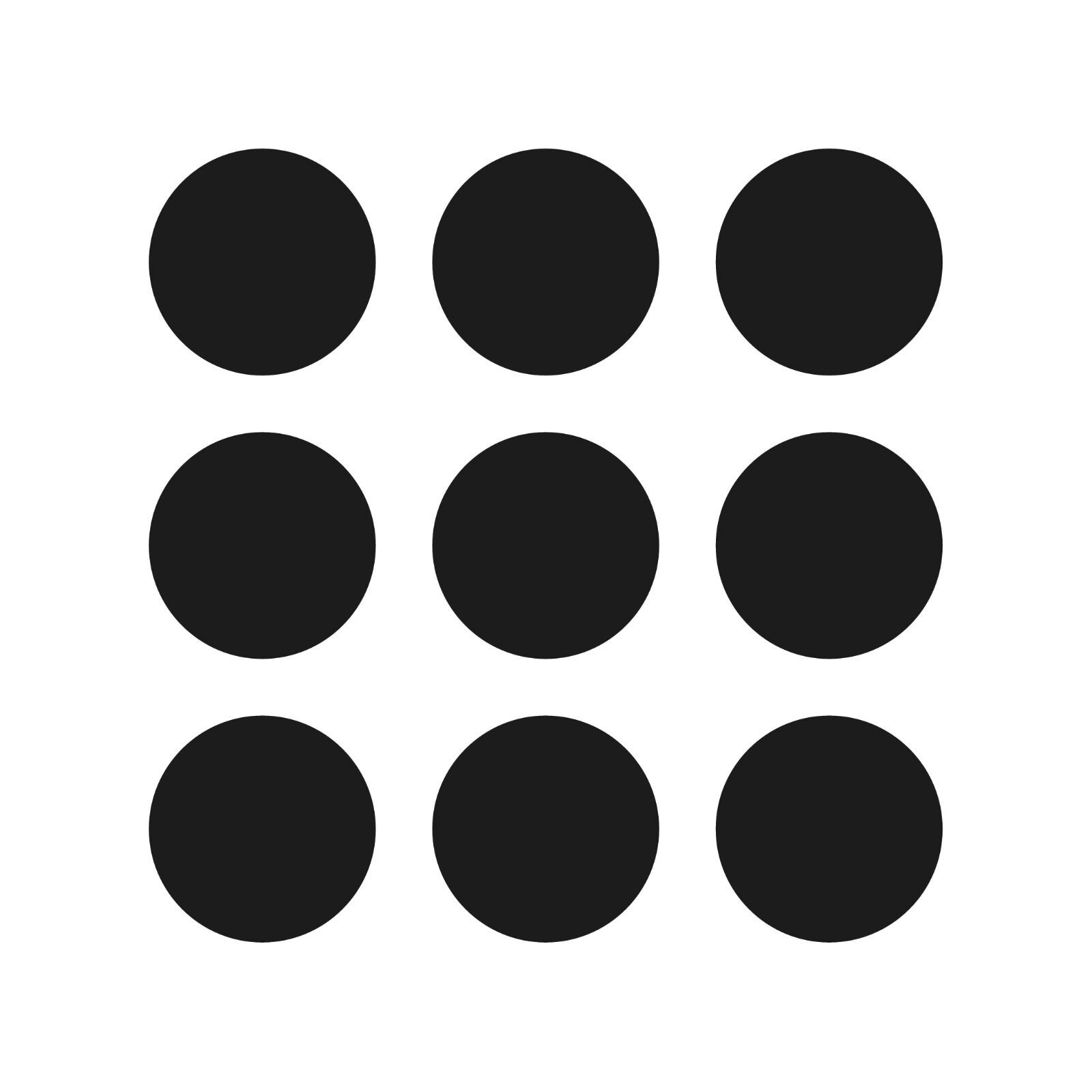 9 Dot Spot Circle Vinyl Decal Car Laptop Round Sticker Set of 9