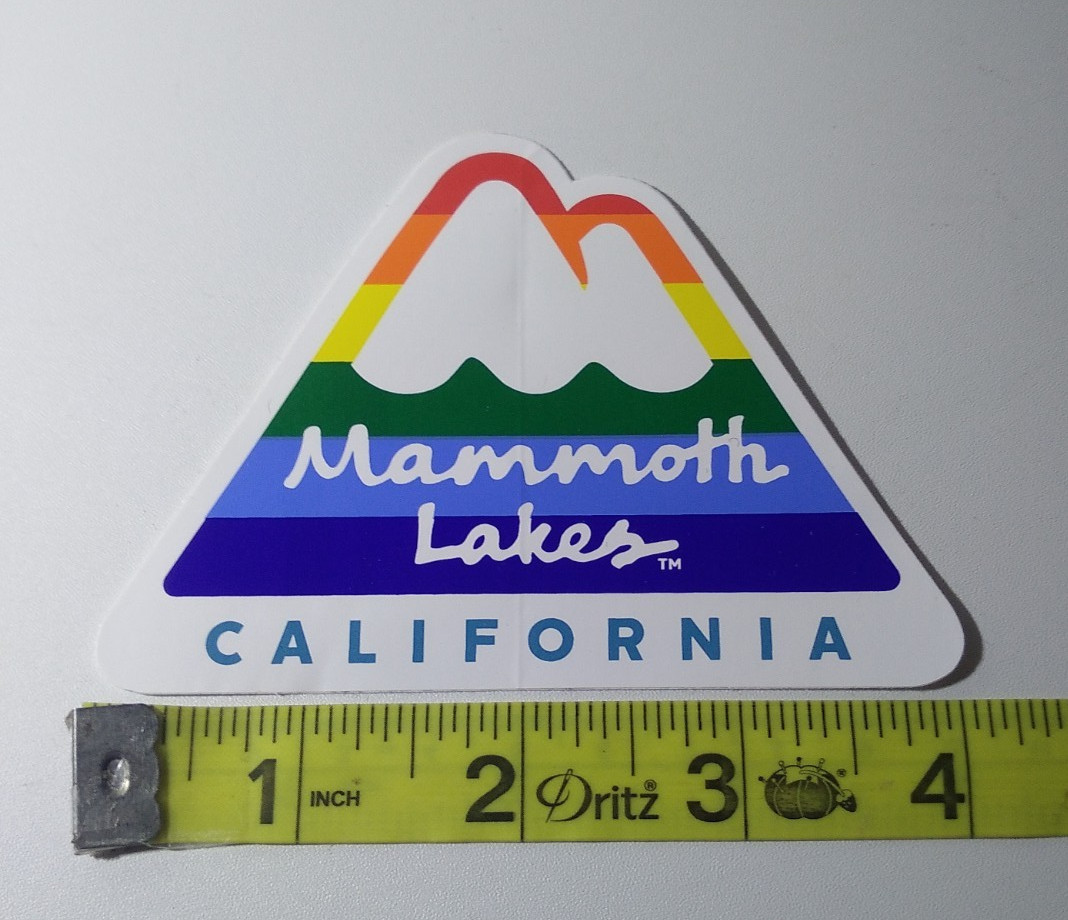 Lot of 4 MAMMOTH Lakes CALIFORNIA Mountain STICKERs Visitor Souvenir Ski Resort