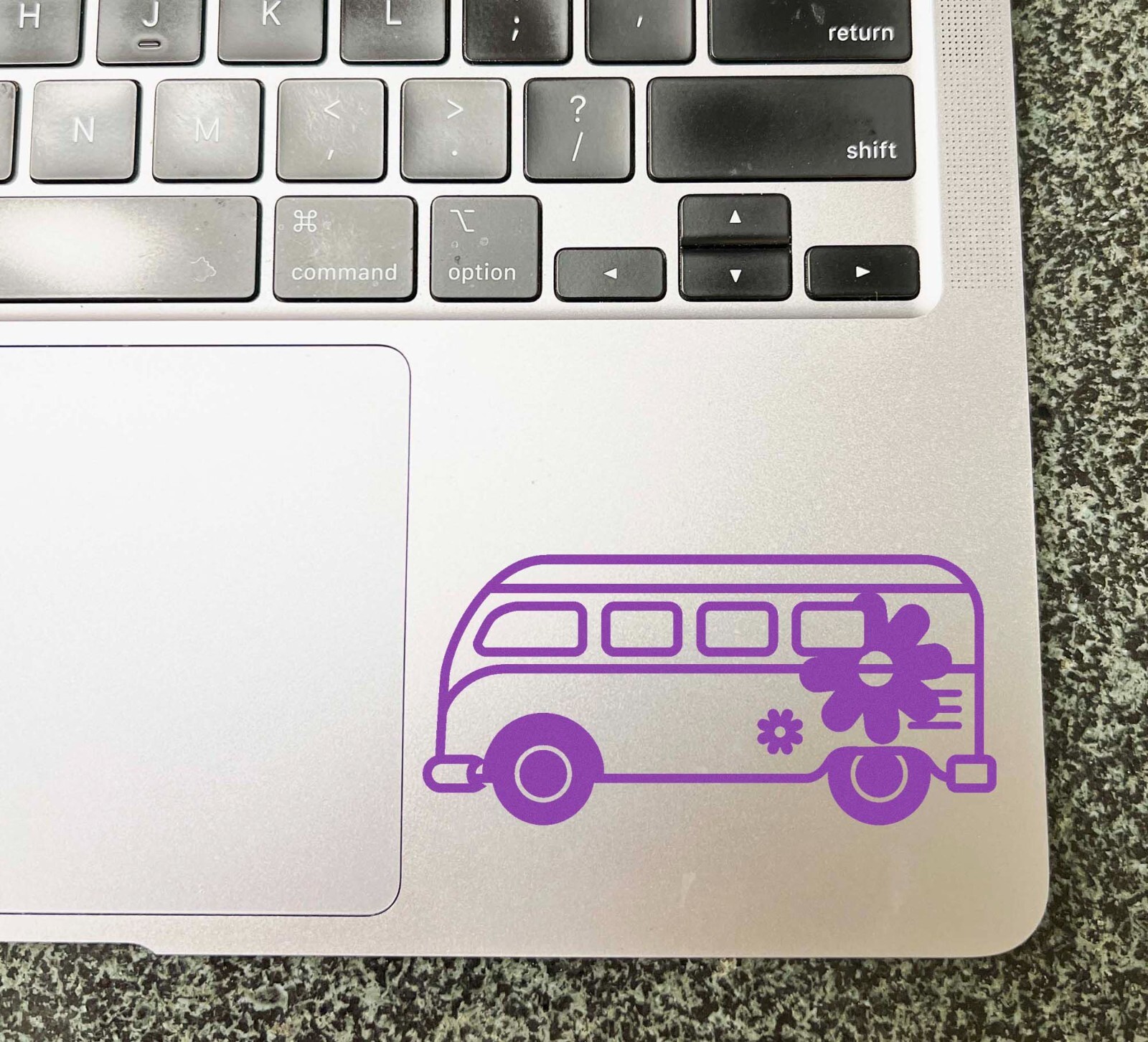 Hippie Bus Decal vinyl flower power retro 70s bumper sticker choice colors size