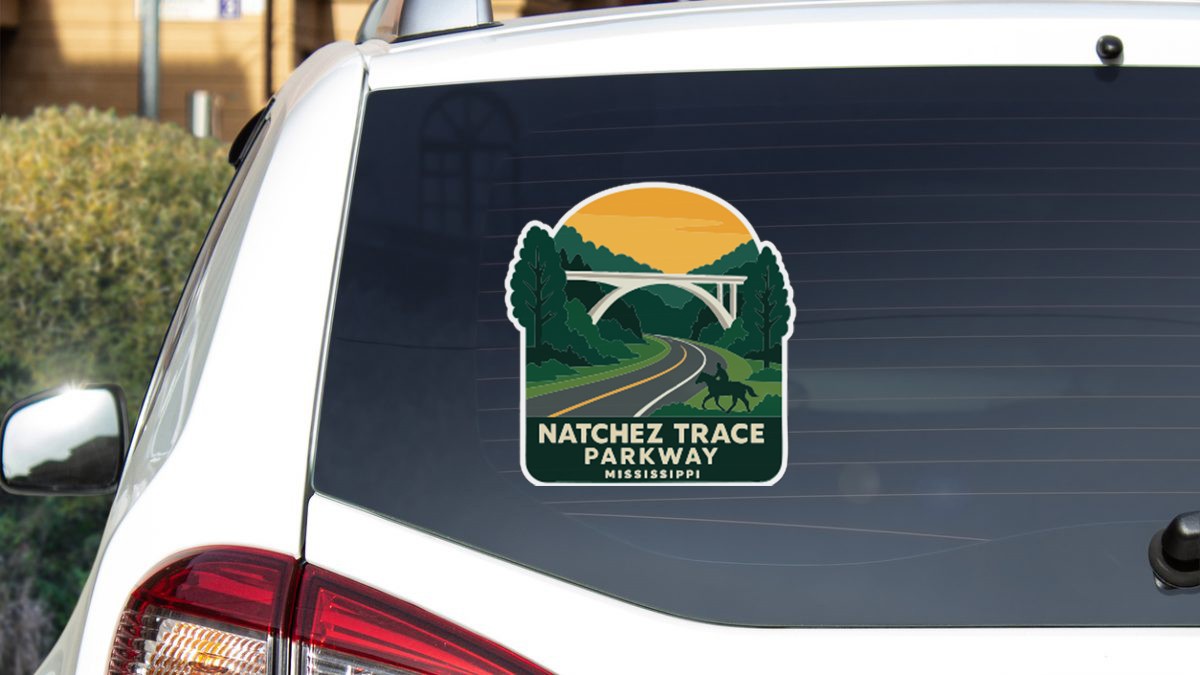Natchez Trace Parkway Mississippi Sticker Decal Vinyl Die-Cut Symbolic Landmark