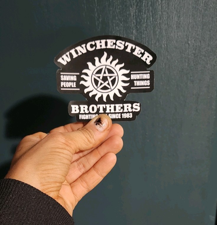 Winchester Brothers “Saving People, Hunting Things” Sticker | 4×3 in