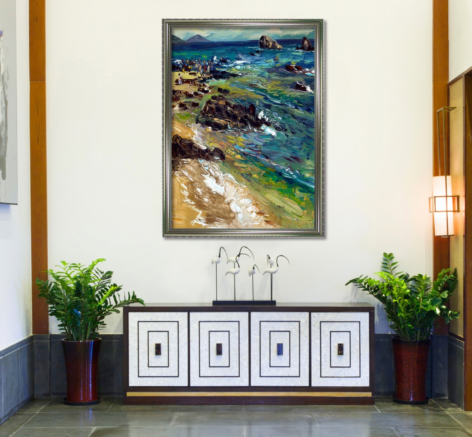 3D River Stone View 565 Fake Framed Poster Home Decor Print Painting Unique Art