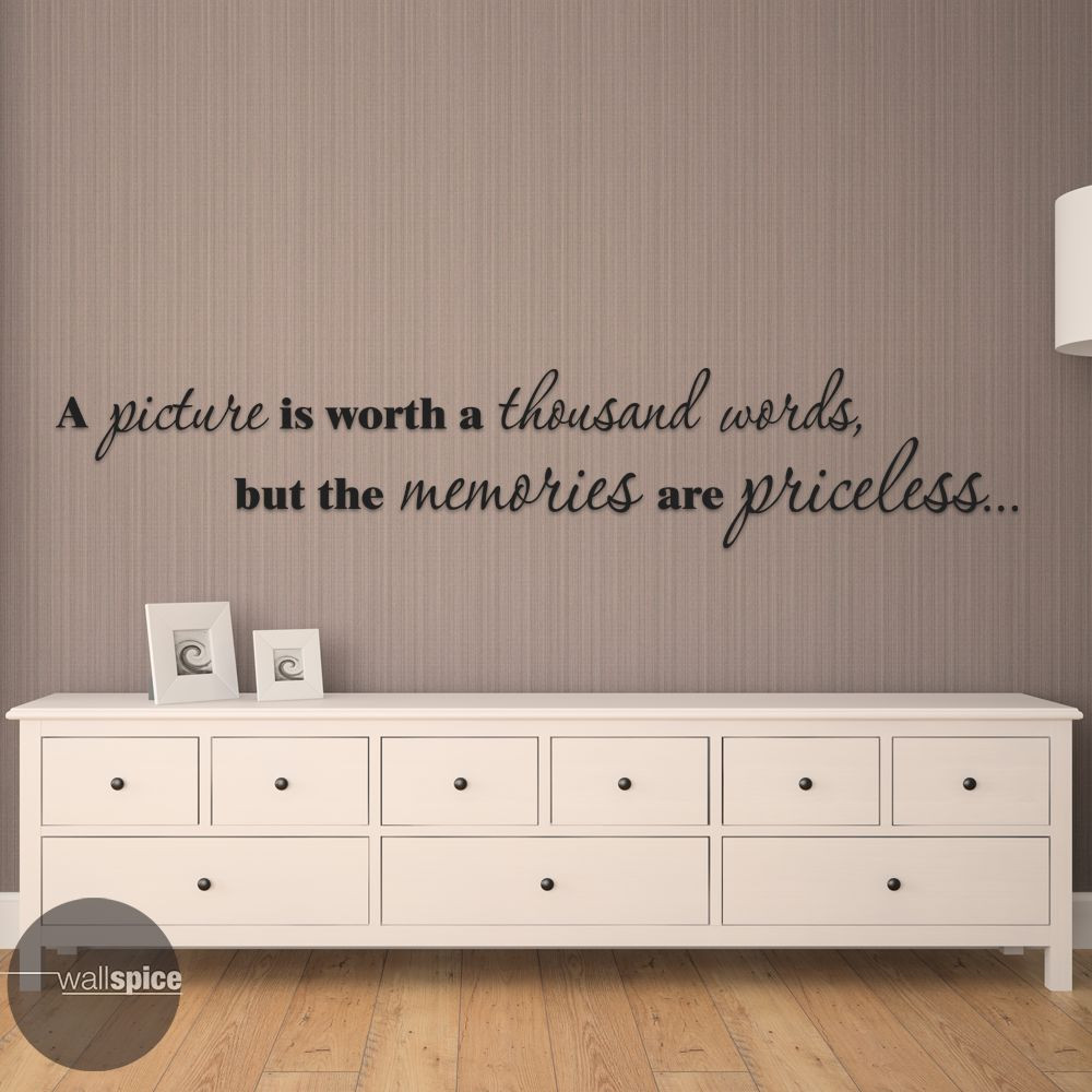 A Picture Worth A Thousand Words Memories Are Priceless Vinyl Wall Decal Sticker