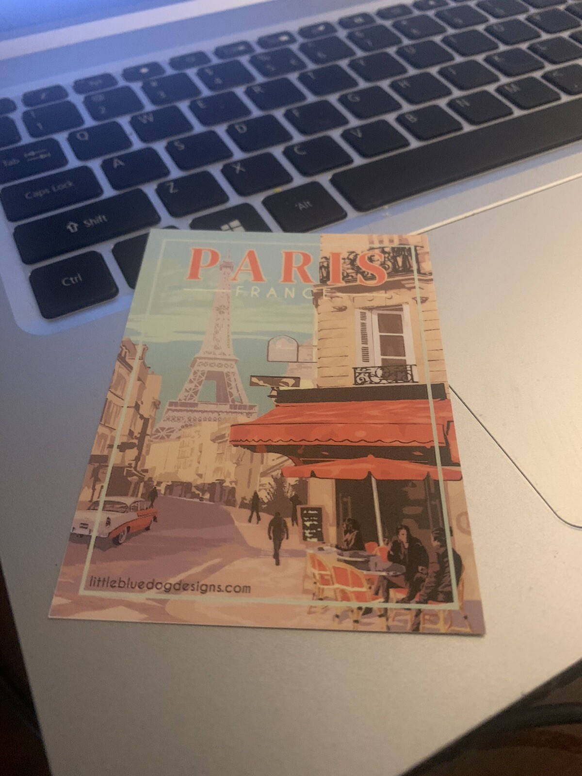 Paris France Eiffel Tower Sticker Rectangular Heavy Duty Laminate