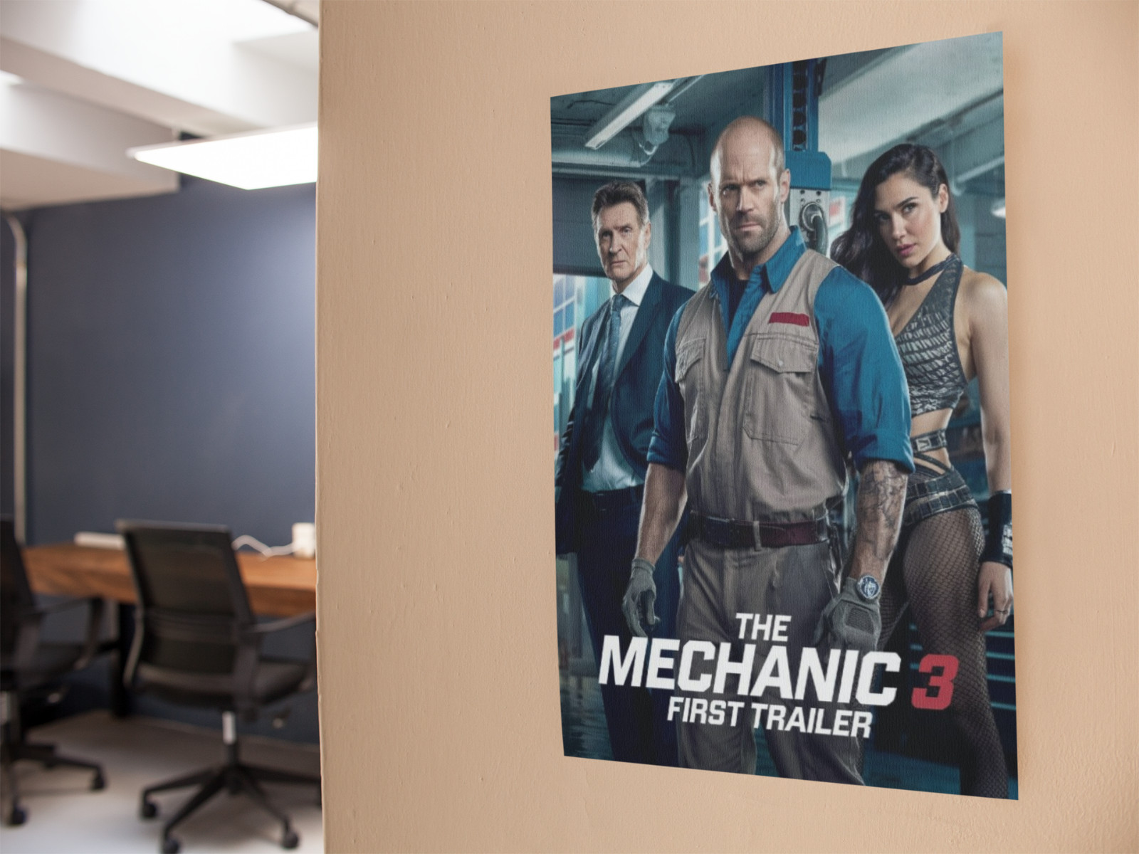 Action Mechanic Movie Style Wall Vinyl Decal Poster Print Removable Adhesive