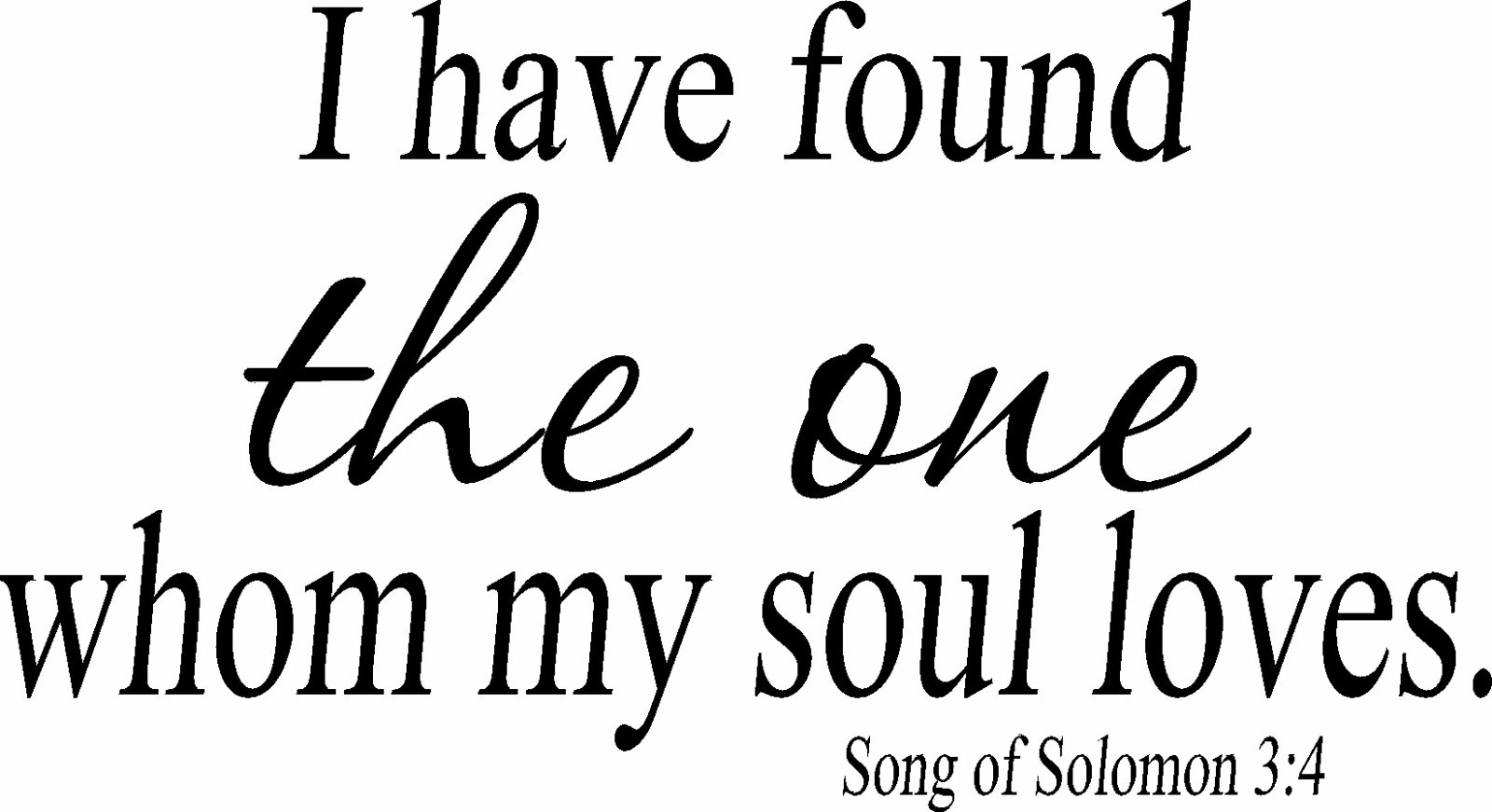 Song of Solomon 3:4 11"x 22" Bible Verse Wall Decal by Scripture Wall Art Love