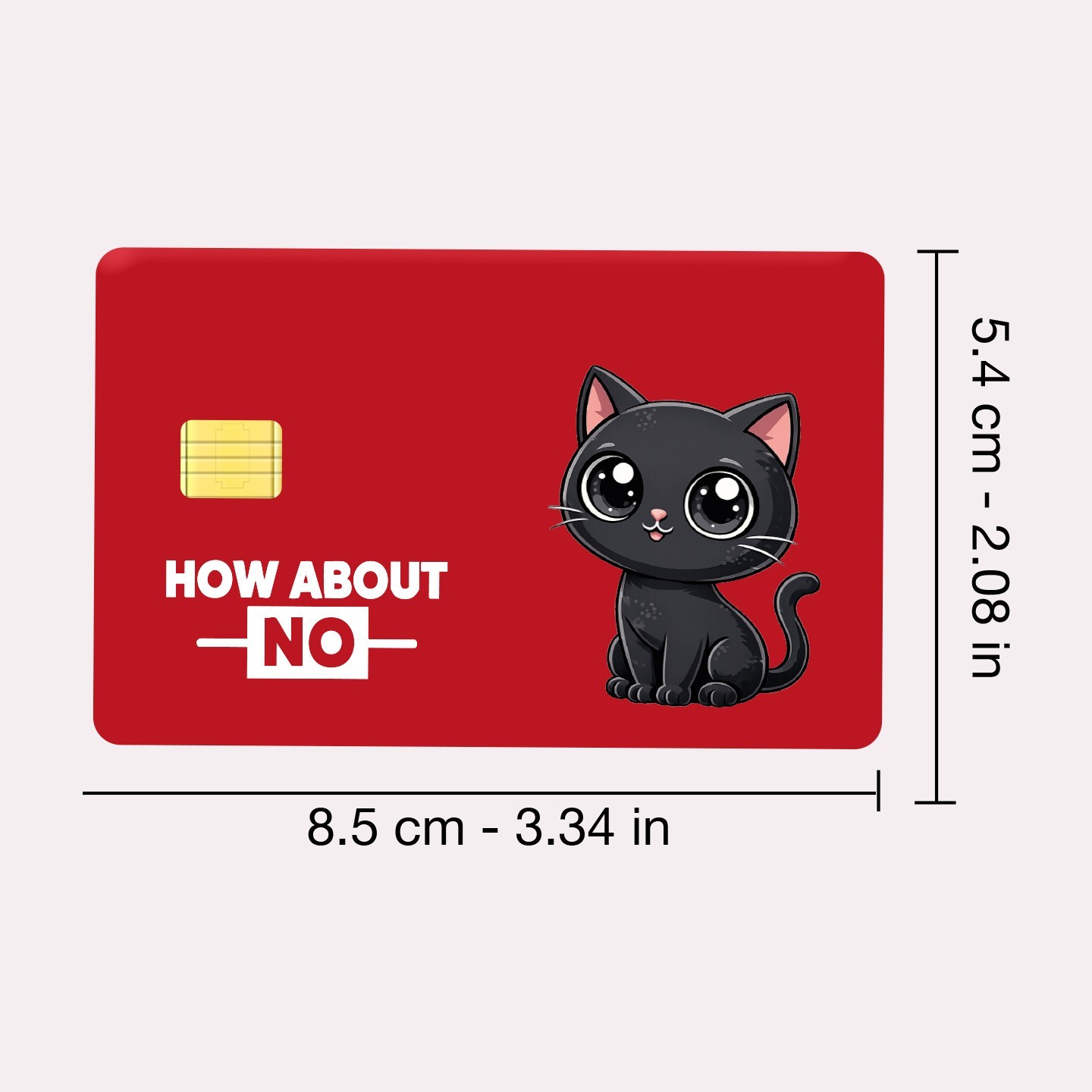 4-Pack Funny Cat Credit Card Skin Stickers | Matte Waterproof Vinyl Decal Cover