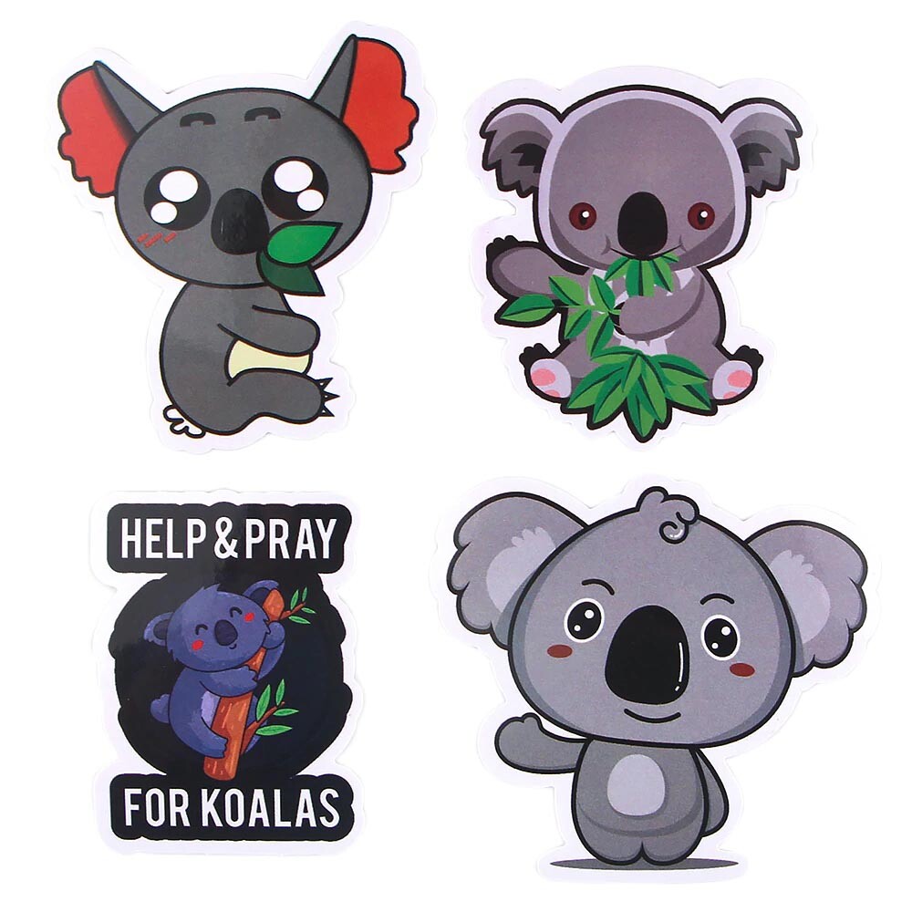 KOALA Vinyl Stickers [A] AUSTRALIA Animals BEAR ~Waterproof WATER BOTTLE Decals