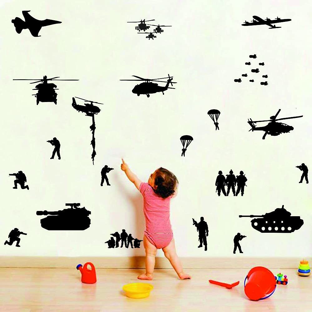 Army Tank Wall Decors Set for Wall Solider Military Helicopter Wall Stickers …