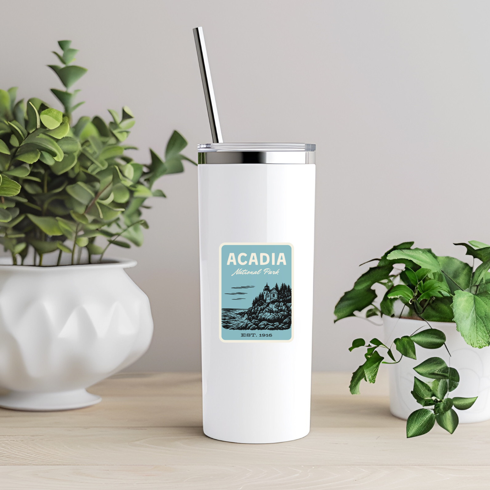 Acadia National Park Sticker – Retro 1960s Style Decal