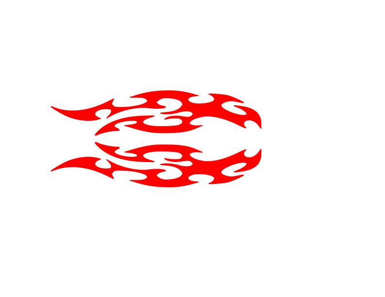 Flame Vinyl Decals RC Plane, Car, Helmet Motorcycle, Boat – FS6 – Select Color