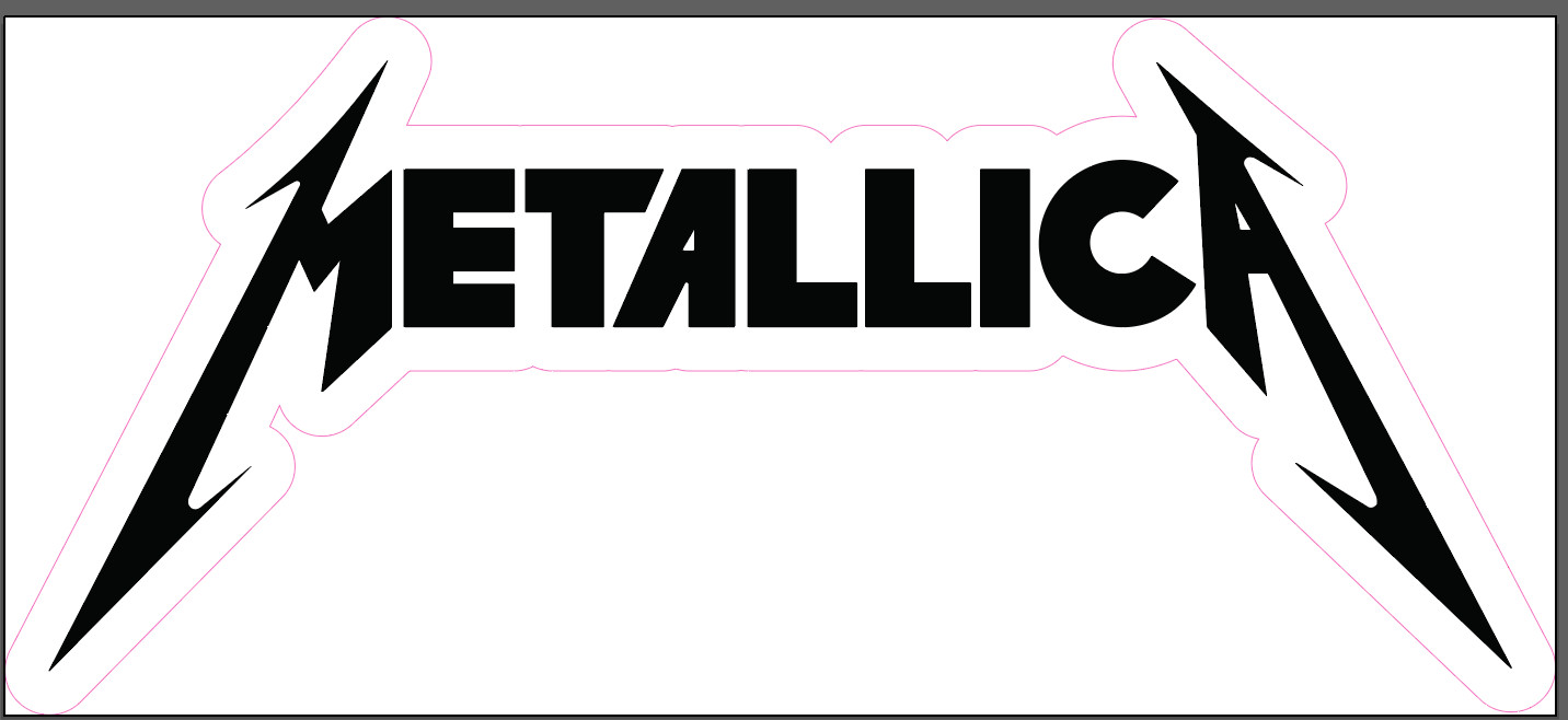 Metallica Logo Vinyl Sticker – Waterproof, UV-Resistant, Multiple Sizes Availabl