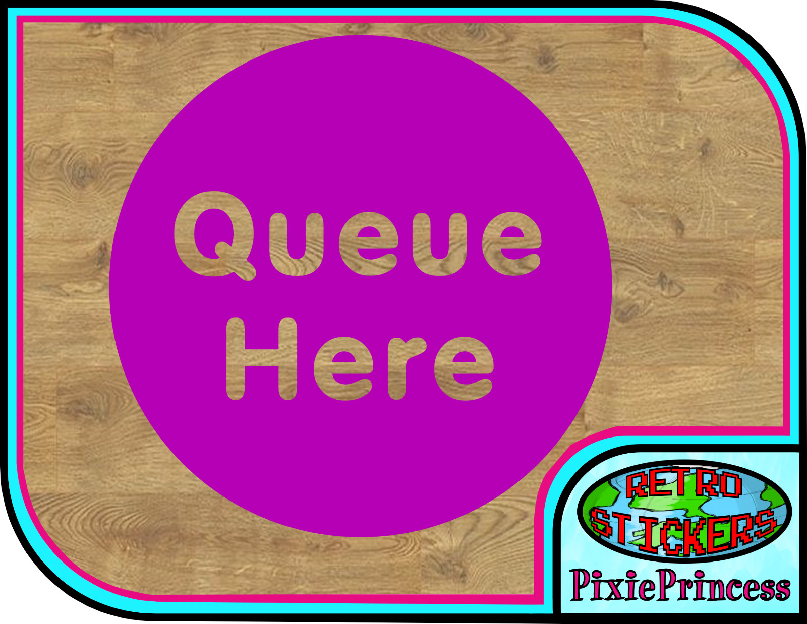 Social Distancing Floor Sticker R Vinyl Store Shop Decal Queue Place Marker Safe