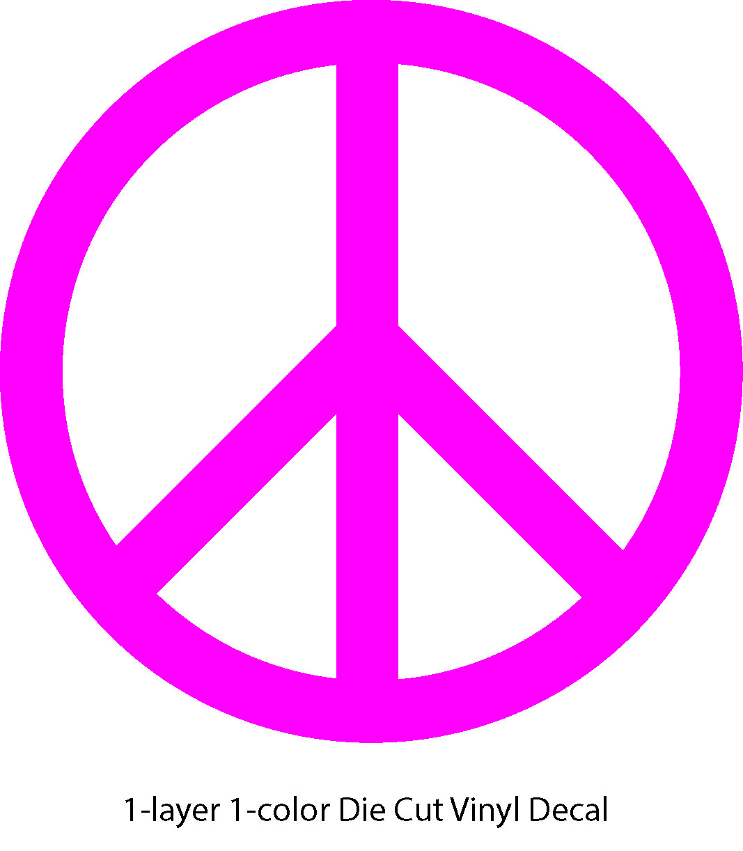 2" – 24" Peace Sign Die Cut Vinyl Decal Sticker – Made in USA Same Day Shipping