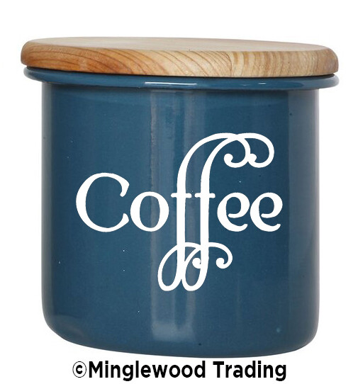 COFFEE Vinyl Sticker – Kitchen Organization Label – Die Cut Decal – Swash