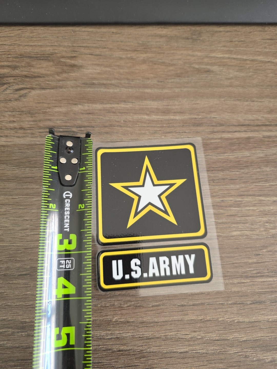 US Army Logo Raised UV DTF Full Color Sticker Decal 4in X 3in