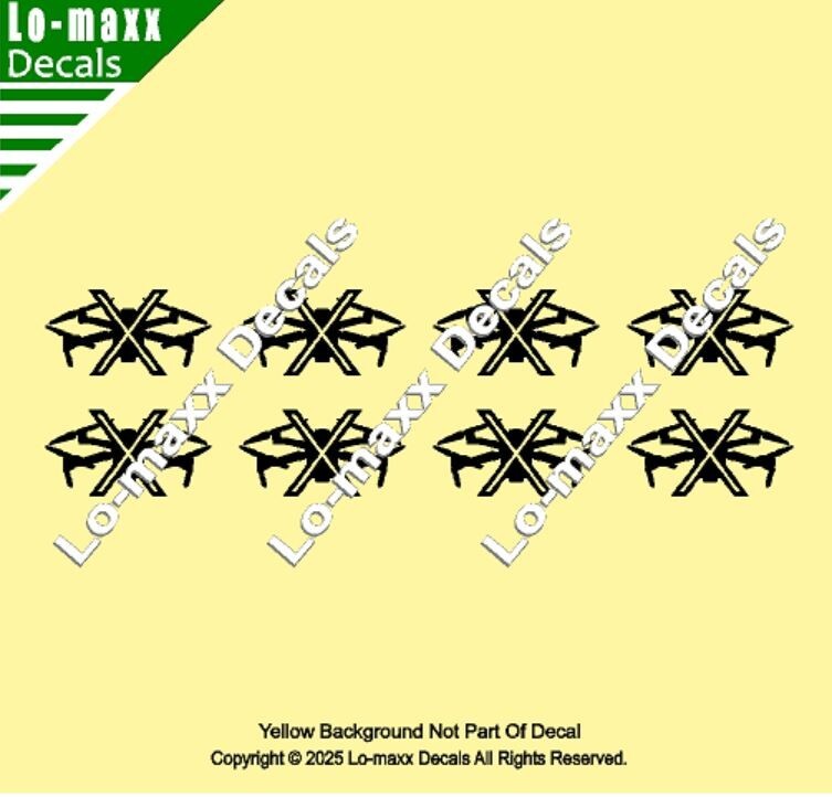 Drone Hunter Kill Markings Victory Unique Graphic Design Die Cut Vinyl Decal