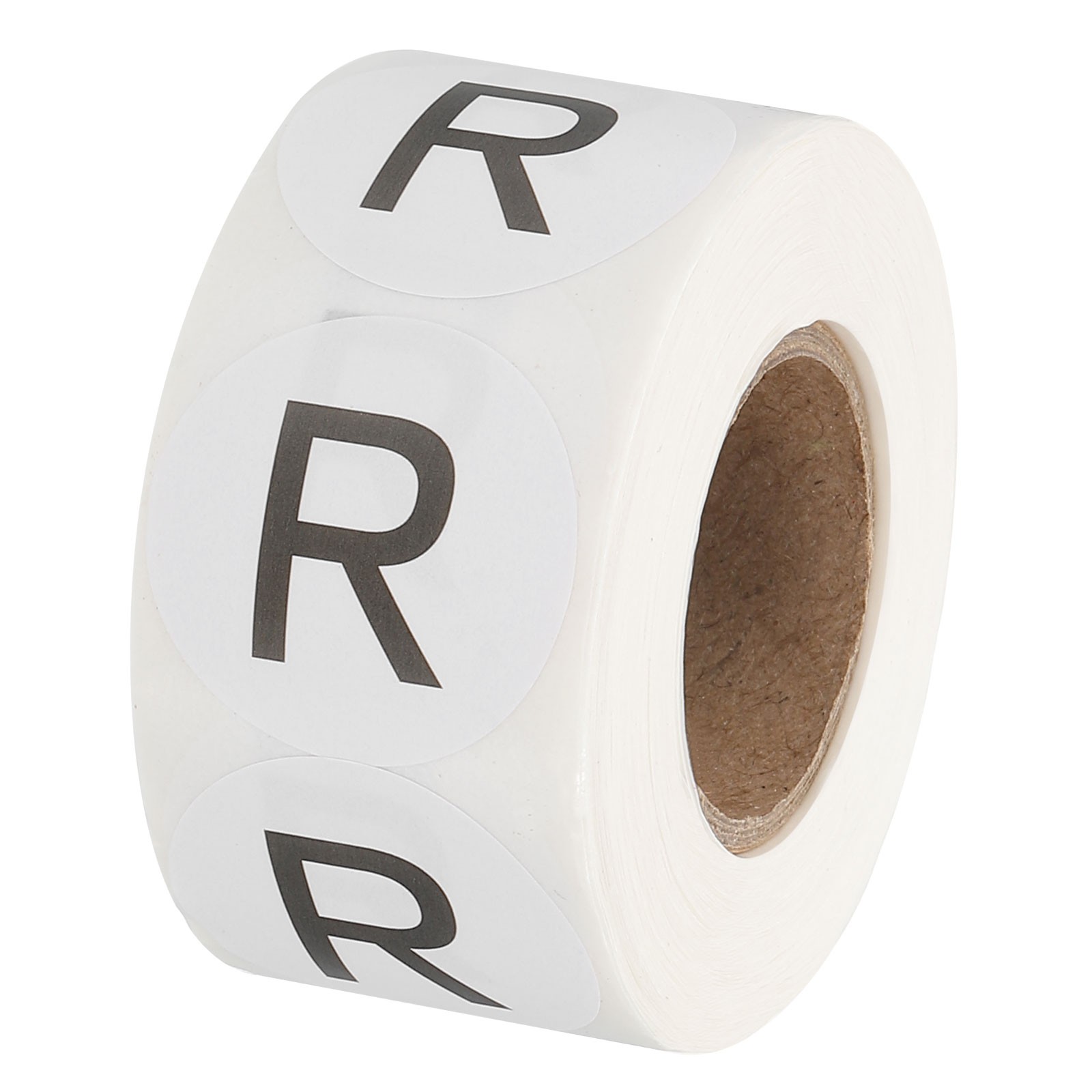 Letter R Inventory Labels, 1 Inch Capital Letter Stickers (1Roll/Total 500Pcs)