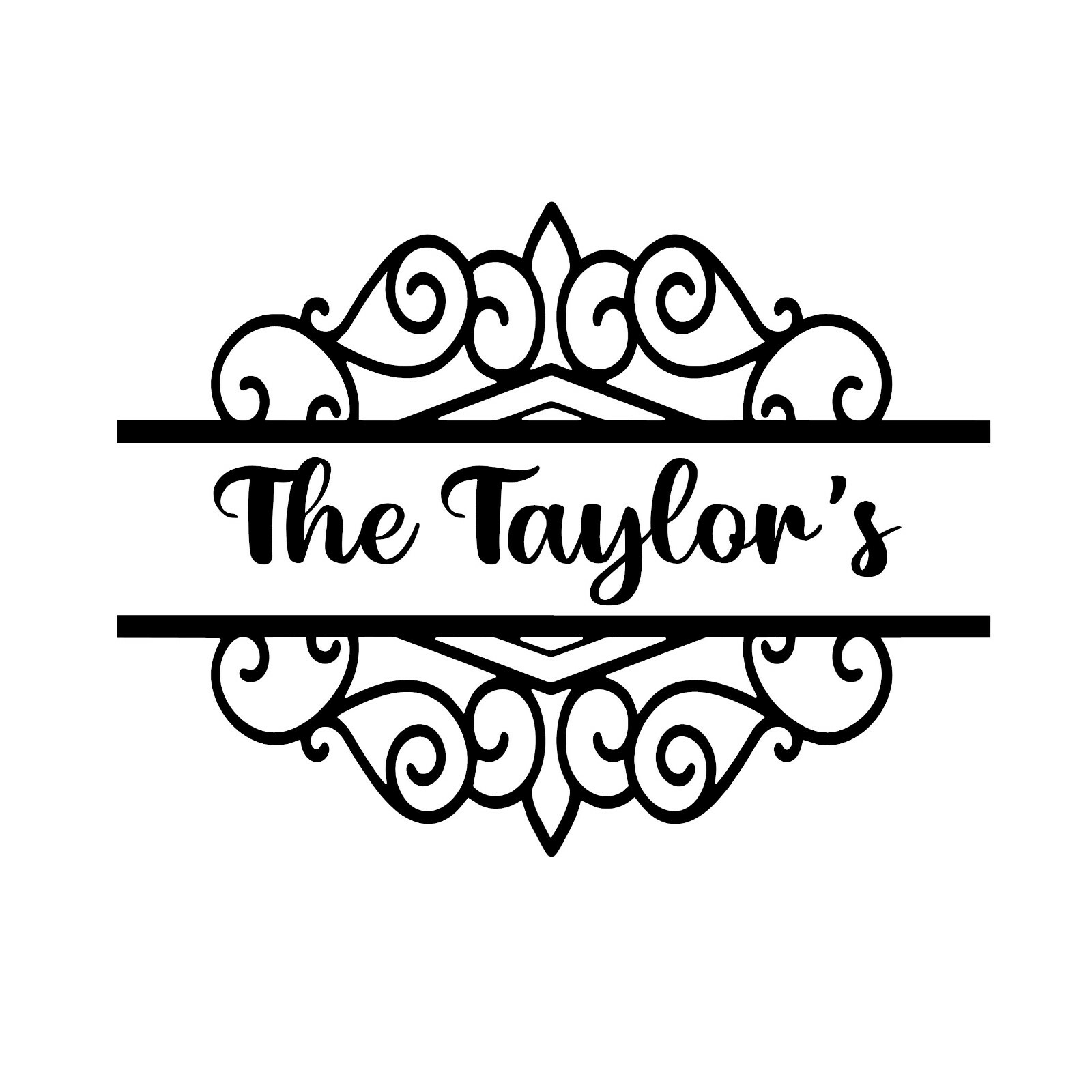 Front Door Vinyl Decal Personalized with Name-Custom Made