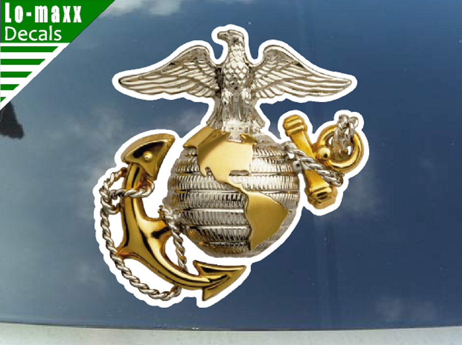 USMC Marine Corps Eagle Globe And Anchor High Quality Printed Vinyl Sticker