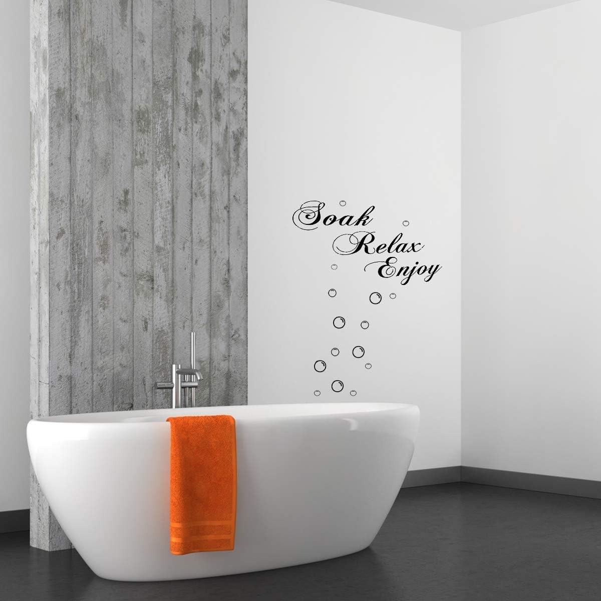 Charming Soak Relax Enjoy PVC Wall Decal – Removable & Perfect for Kids' Rooms
