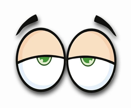 Eyeball stickers SLEEPY EYES Decals pick a size – width is each single eye