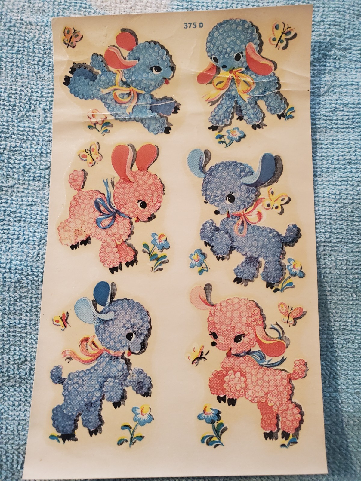 Vintage Lambs Sheep Duro Decals Transfer