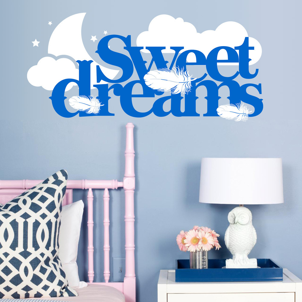 Sweet Dreams vinyl wall art sticker Modern Quote Home Kids Bedroom Decorations