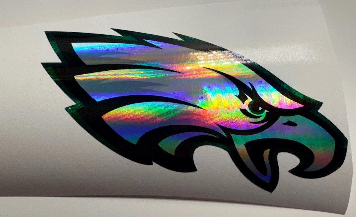 Philadelphia Eagles Holographic Vinyl Decal Right Facing