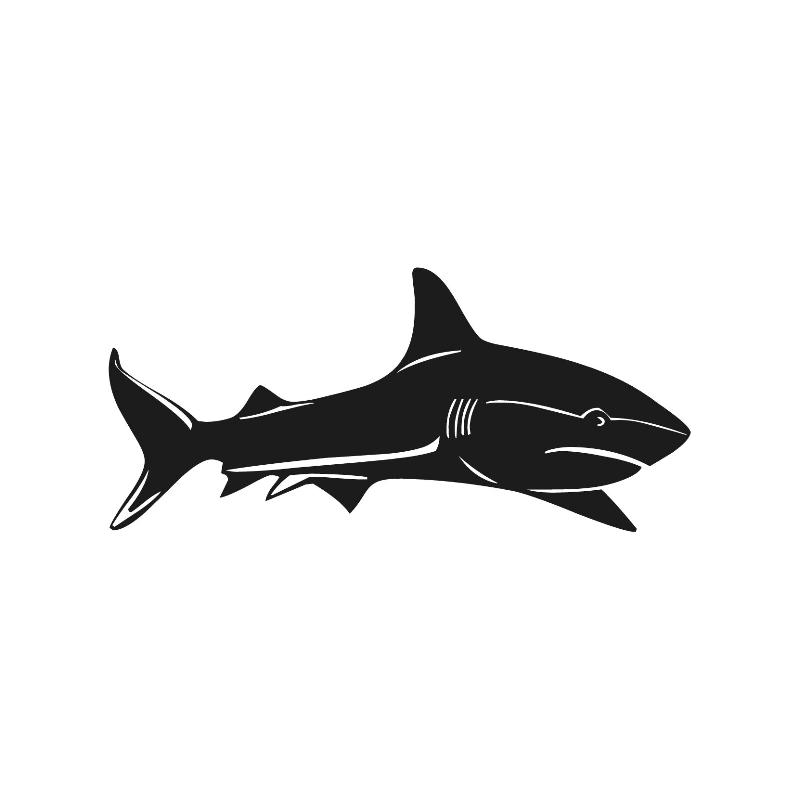 Shark Outline Vinyl Decal Car Window Laptop Shark Sticker