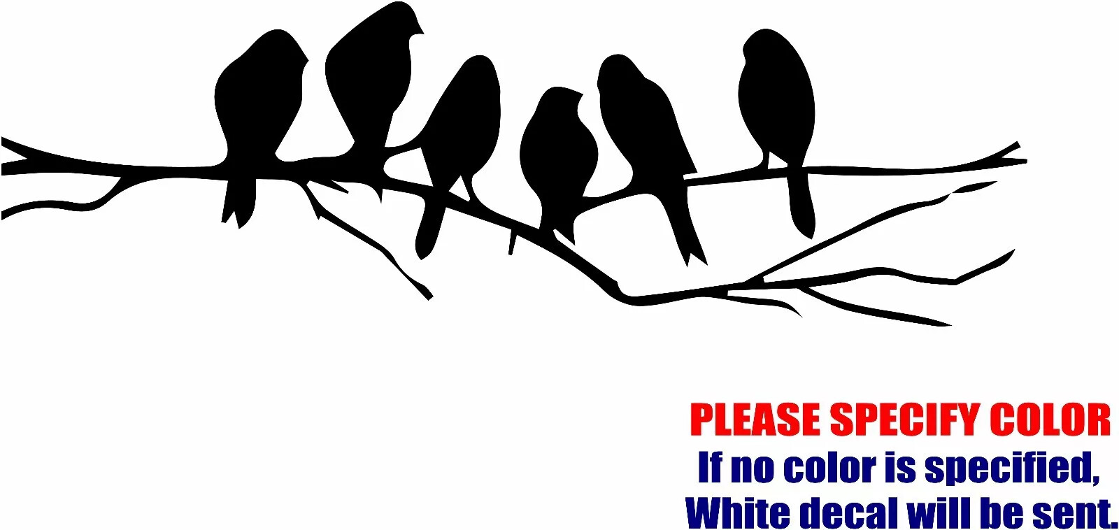 Birds Tree Branch #3 adhesive Vinyl Decal Sticker Car Truck window Various Sizes