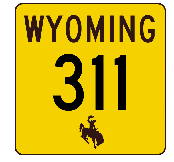 Wyoming Highway 311 Sticker R3502 Highway Sign