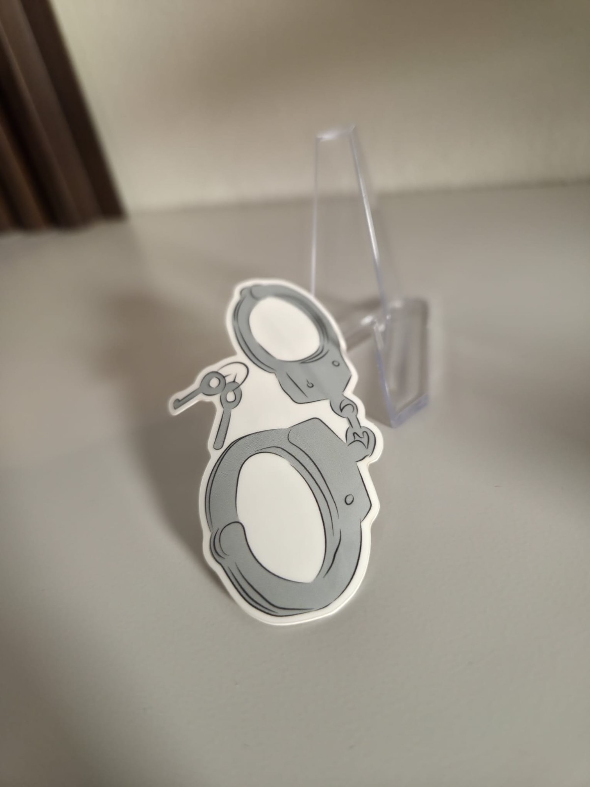 Handcuffs with keys Sticker 3in x 1.5in