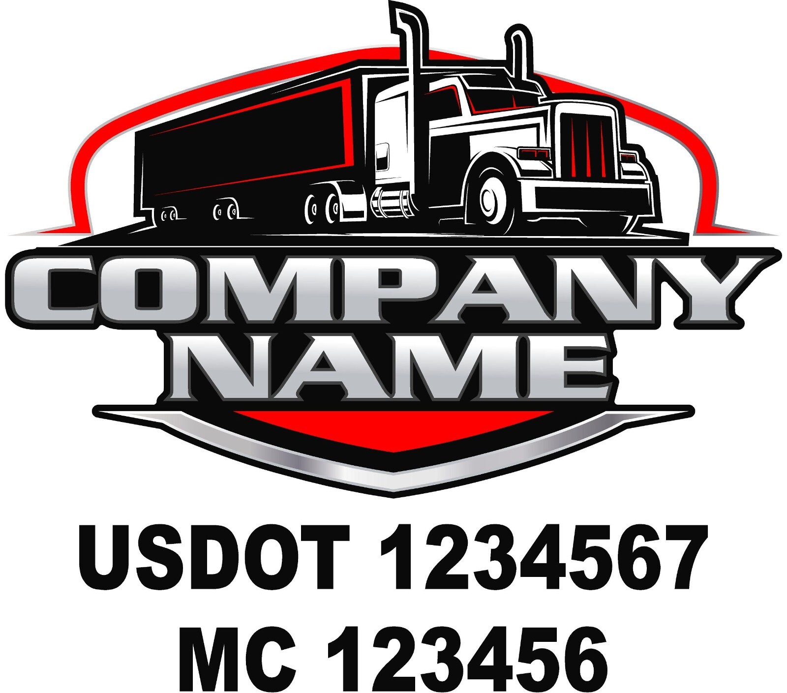Custom Design Truck Logo Company Name