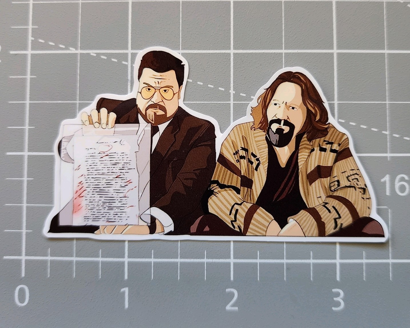 The Big Lebowski ~ 3" Vinyl Sticker ~ Larry's Homework ~