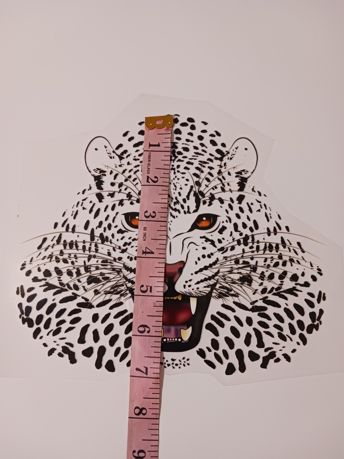 Cheetah White Large Sublimations Stickers easy to Iron On T-shirt (3 Pack)