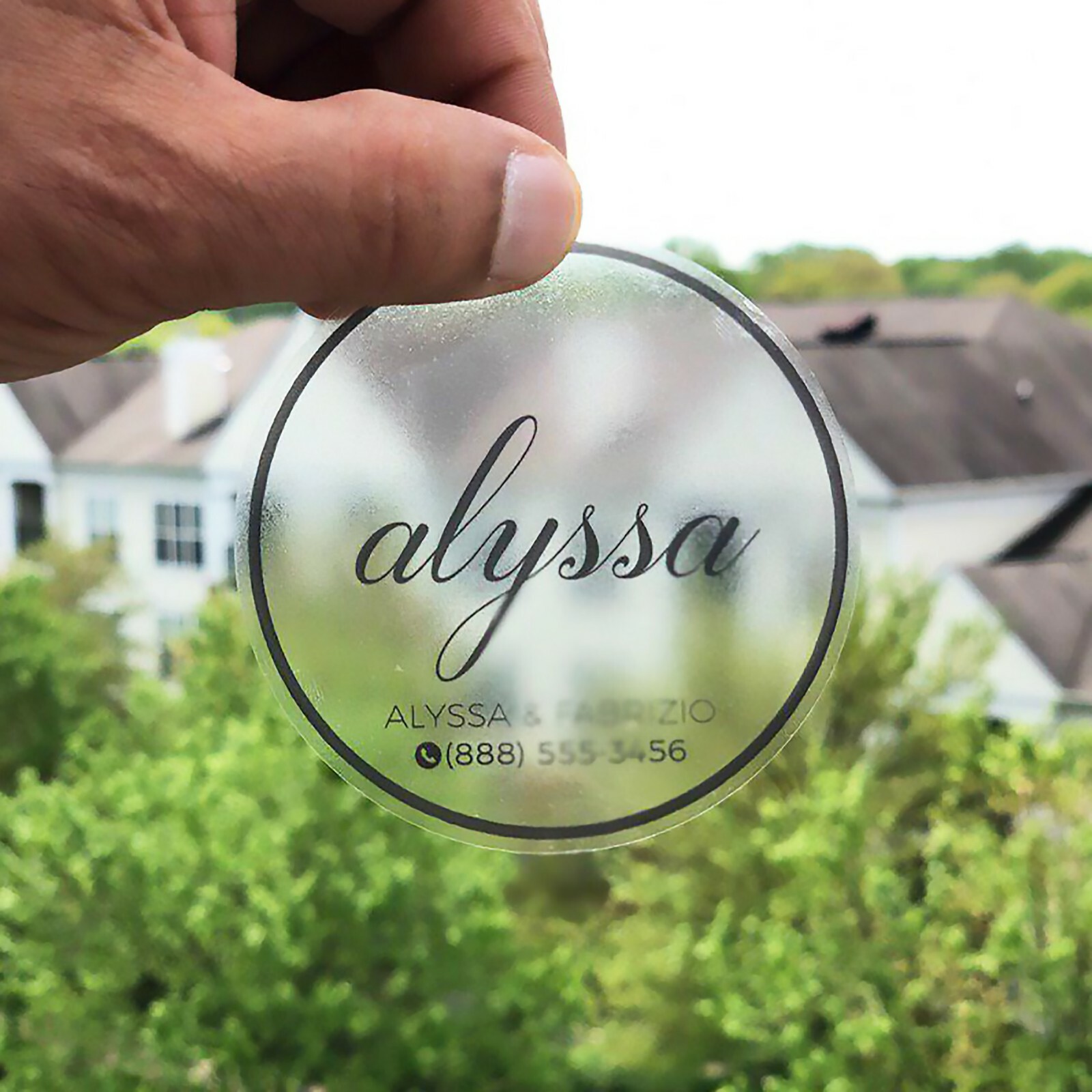 100 Custom Clear Stickers, Clear Labels transparent Stickers Bulk Print