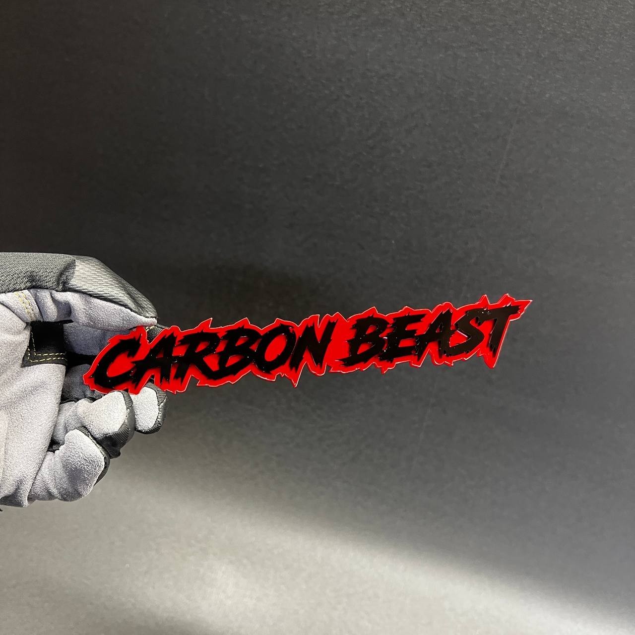 1PC CARBON BEAST Custom 3D Text Car Badge Fender Emblem Tailgate Toolbox Decal