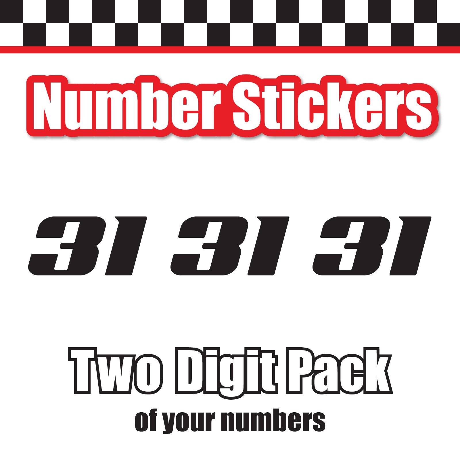 3x 3 Digit Custom Single Number Stickers Decal Locker Door Mailbox AddCityboy