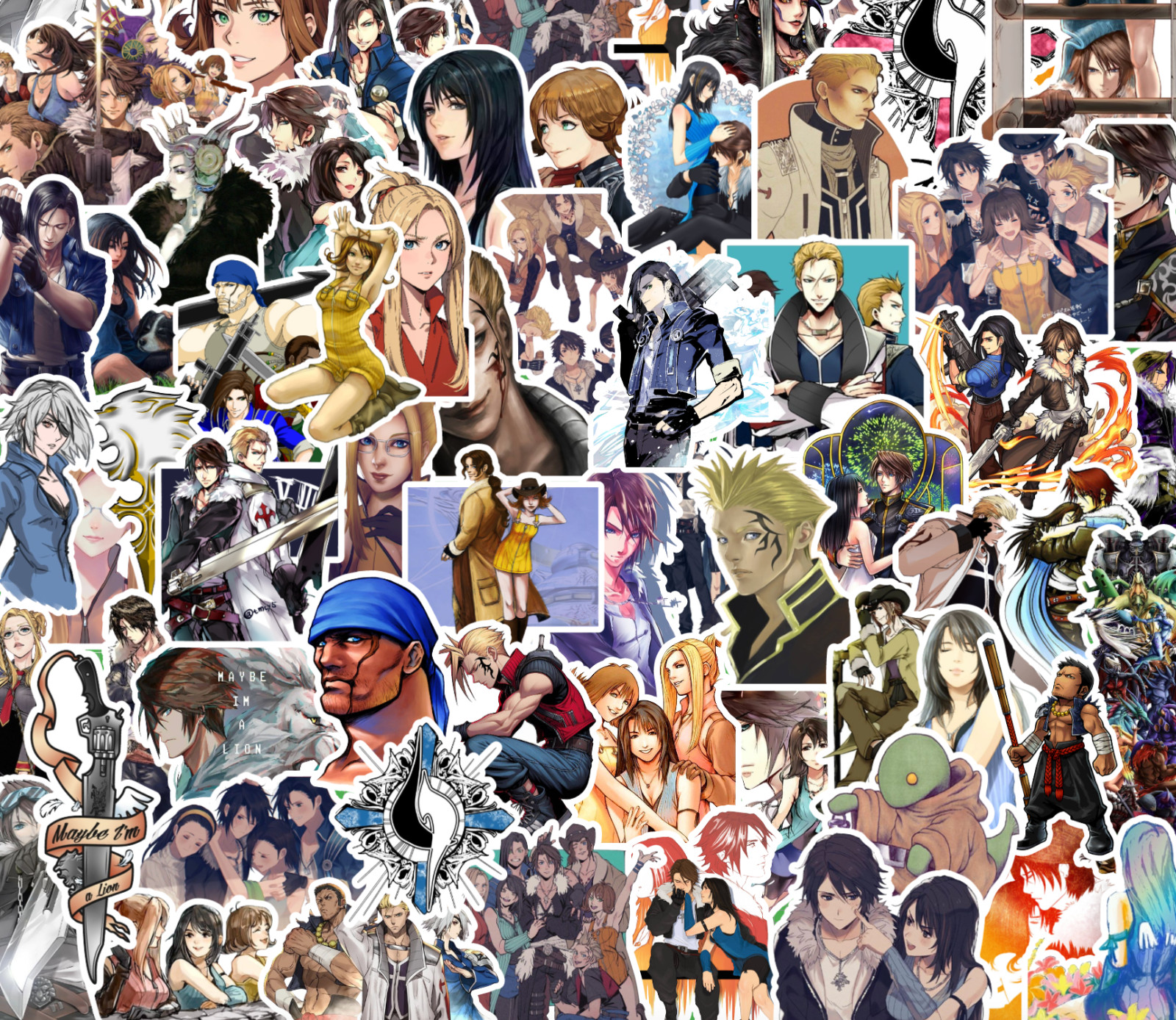25/50 Final Fantasy VIII Sticker Pack – Waterproof Vinyl – FF8 Squall Rinoa
