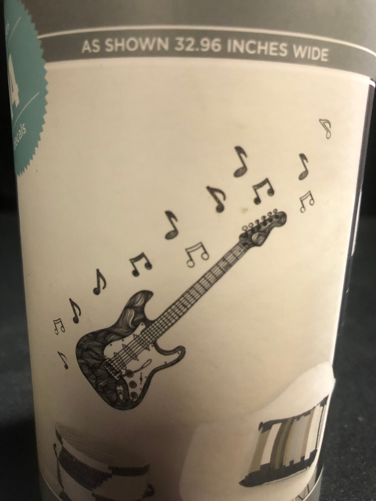 Music Guitar Theme Wall Peel& Stick Removable Vinyl Decals-14 Decals