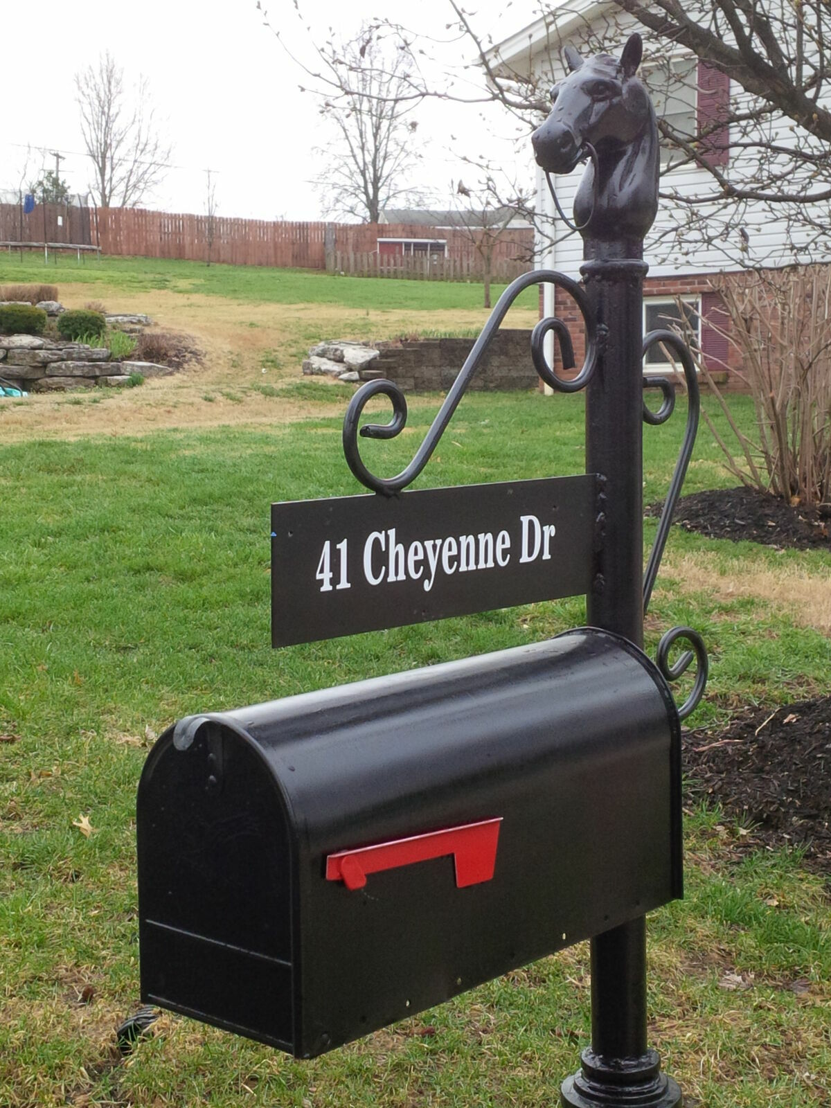 CUSTOM Mailbox Numbers Street Name Address Mail Receptacle Post