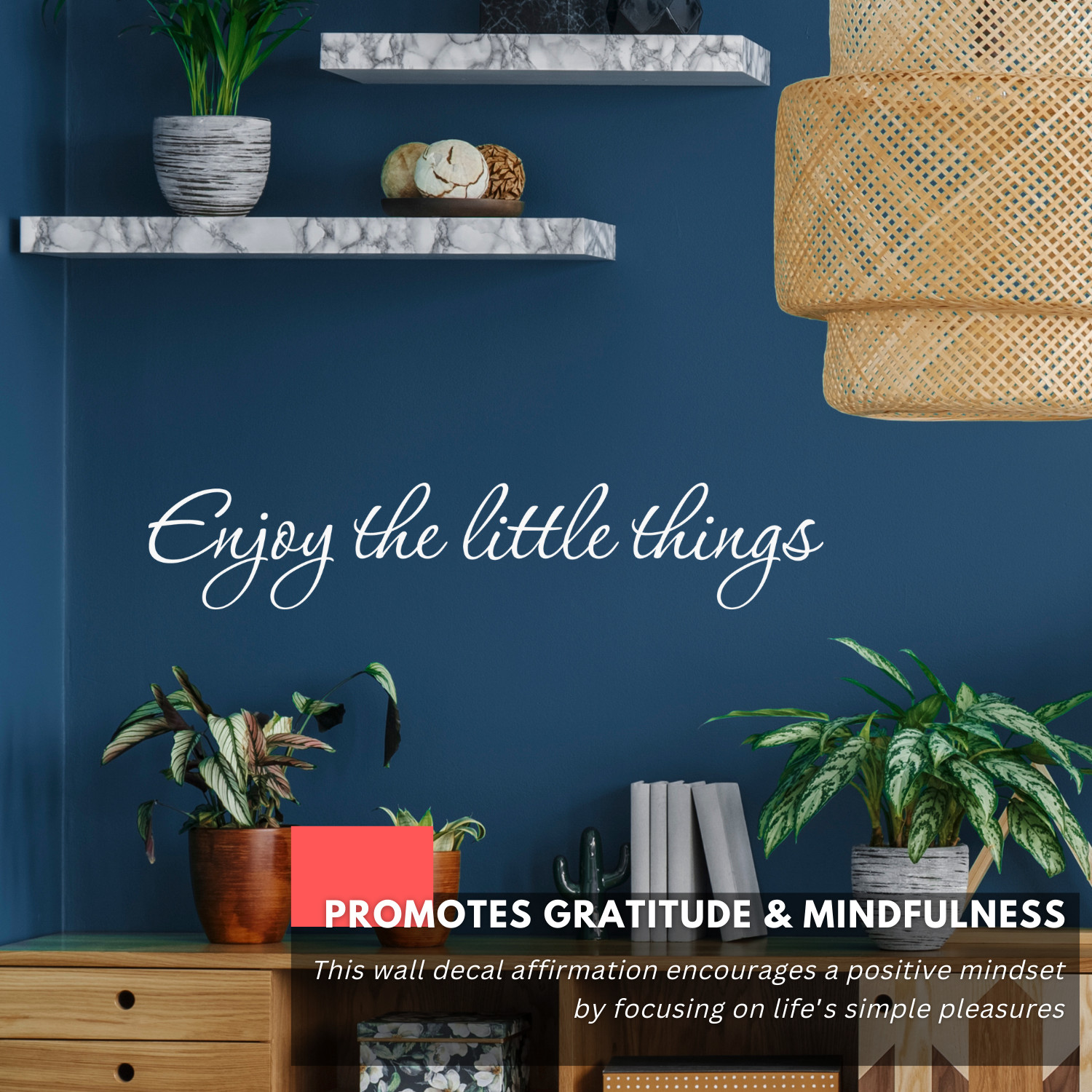 Enjoy The Little Things Inspirational Love Wall Decal Sticker Quote Vinyl Decor