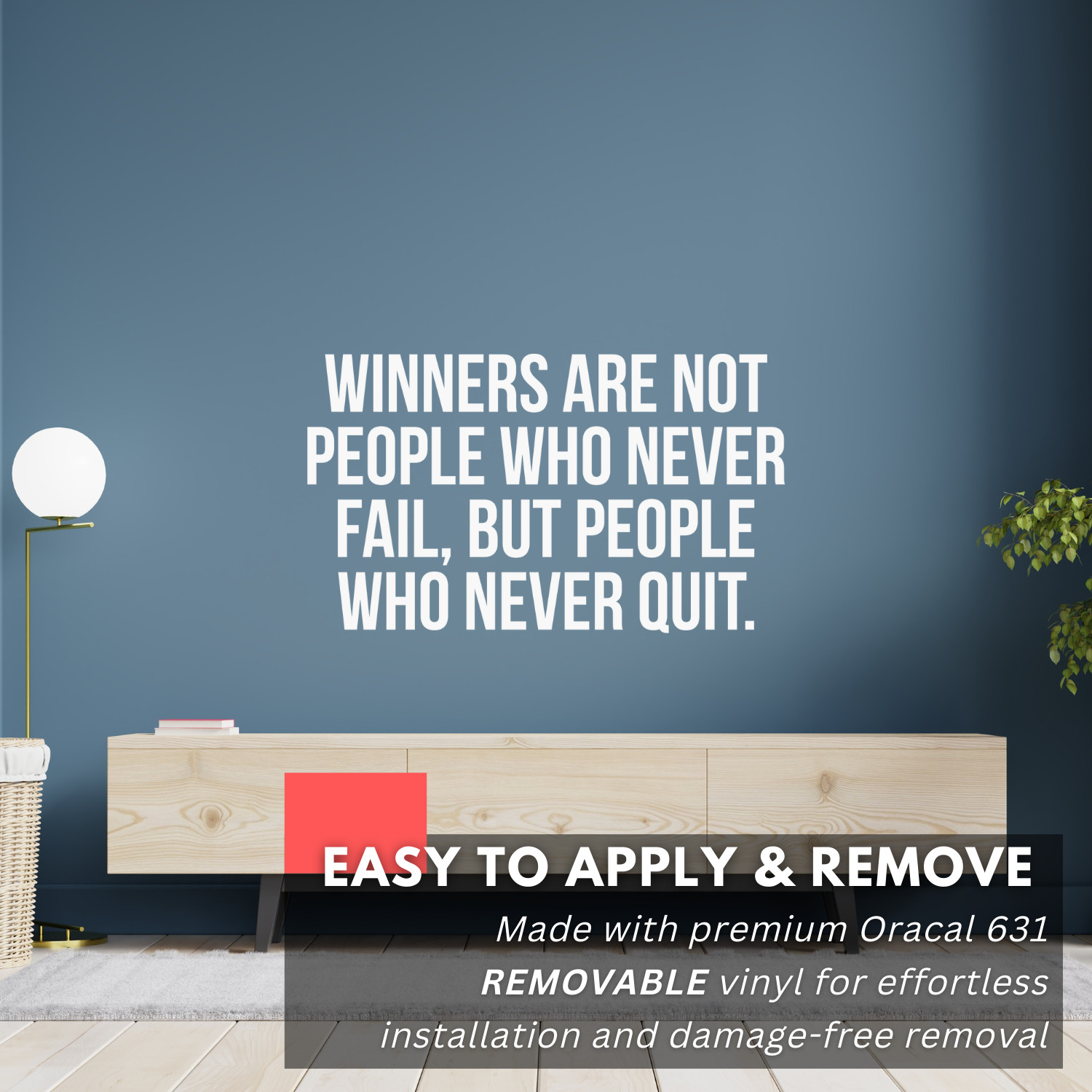 Winners Motivational Inspirational Wall Decal Sticker Vinyl Quote Art Home Decor