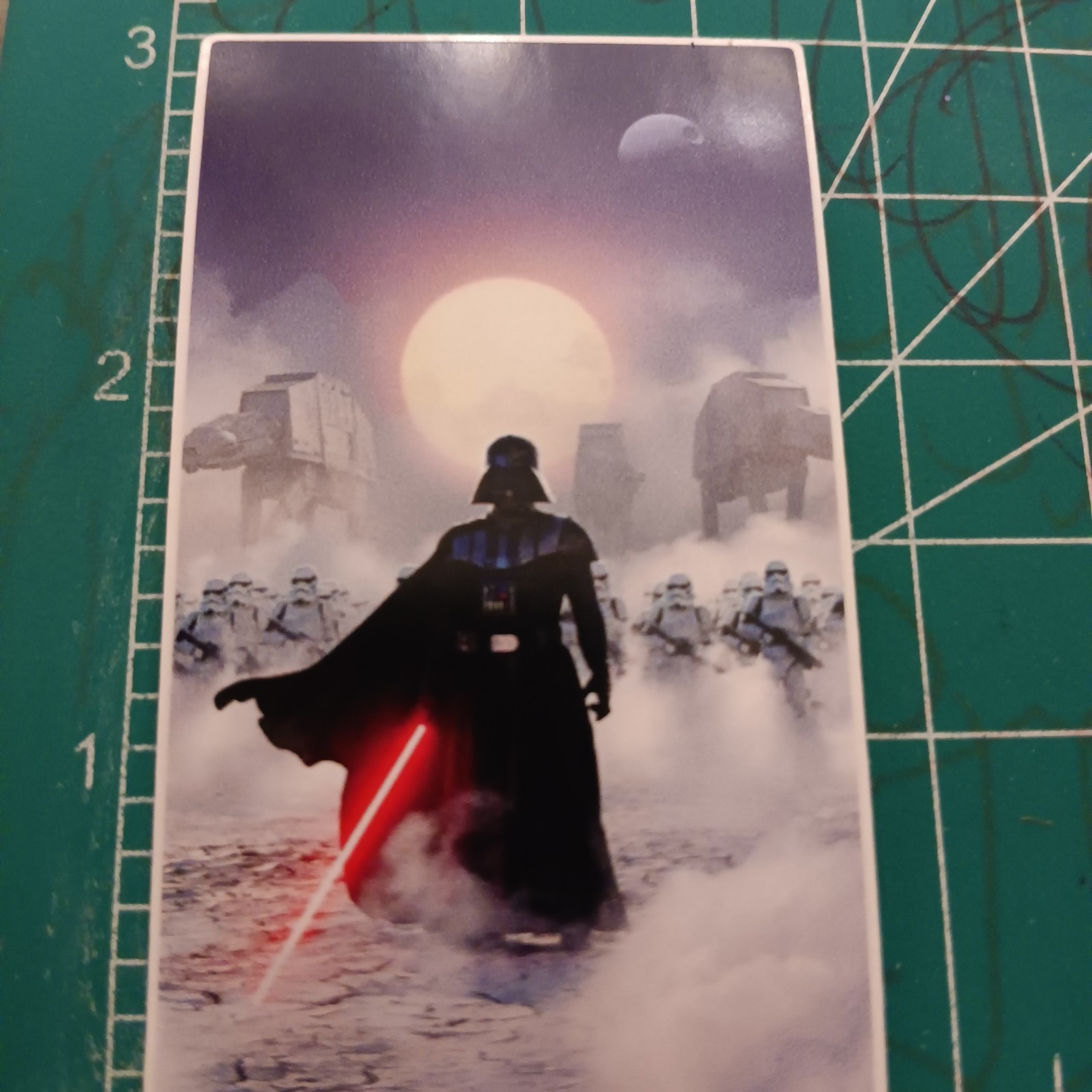 STARWARS X DARTH VADER X DEATH STAR X VYNIL HIGH-GLOSS STICKER X 3X3 ATS ATS X